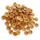 200Pcs Wooden 2 Holes Round Sewing Buttons DIY Craft Scrapbooking 13mm 15mm
