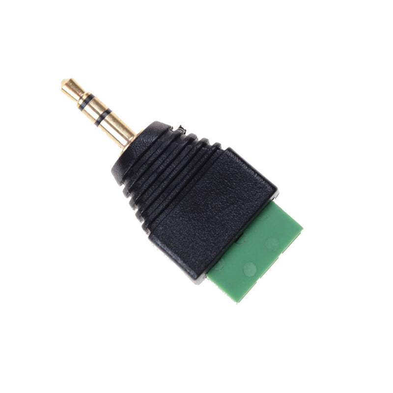 3.5mm Stereo Phone Audio Male Plug Connector Adapter to Terminal Dual Channe TO