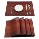 Placemats Set of 4 Crossweave Woven Vinyl Placemat for Kitchen Table Heat R O5U4