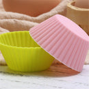 12PC Silicone Soft Cake Muffin Chocolate Cupcake Bakeware Baking Cup M I0B8 K6D9