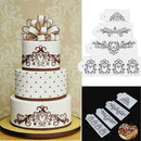Lace Flower Cake Cookie Fondant Side Baking Wedding Stencil Decor DIY ToolsES