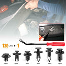 121PCS Car Body Trim Clips Retainer Bumper Rivets Screw Panel Push Fastener Kit