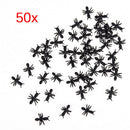 50Pcs/Lot Halloween Plastic Black Ants Joking Toys Decoration Realistic Funny OZ