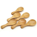 8Pcs Small Wooden Salt Spoon Solid Wood Condiments Spoon Handmade Honey Tea H4R1