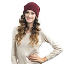 Mens Slouchy Long Beanie Knit Cap for Summer Winter Oversize Jujube red