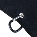 Trifold Microfiber Golf Towel 16" x 24" With Hook Cleans Clubs Balls Hands