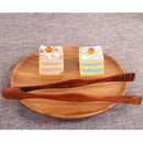 10" Wood Salad Ice Cake Tong BBQ Cooking Serving Food Clip Clamp