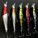 5X(5 Pcs/Lot Fishing Lure 9Cm 8.3G Minnow Wobblers Swim Bait With Hooks Fi T8F4)