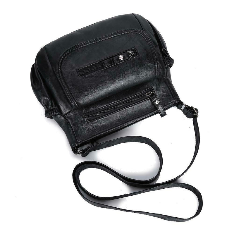 Fashion Shoulder Messenger Bags Leather Soft Crossbody Bags Multi-pocket Purse