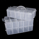 Huge Plastic Organizer Jewelry Box Bead Pill Holder Storage Box Office Case