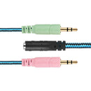 2 Pack 3.5mm 1/8'' 1 Female to 2 Male Headphone & Mic Audio Y Splitter Cable