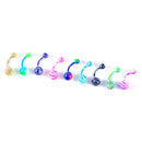16Pcs Mix Navel Belly Button Ring Barbell Rhinestone Crystal Ball Body Jewel`3C