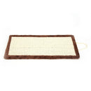 Pet Fish Sisal Cat Furniture Carpet Protector Scratch Mat Toys (Brown)