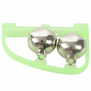 5 Pcs Double Bell Fish Pole Rod Fishing Light Alarm Bells Green Q4A4