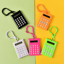 Newest Plastic Casing 8 Digits Electronic Mini Calculator Keychain Random Col LJ