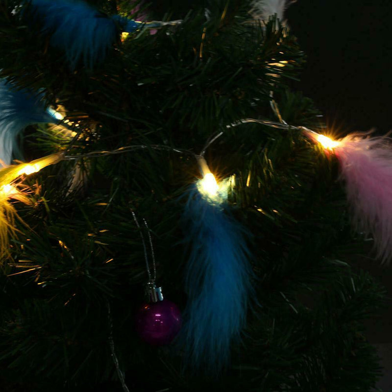 1.2m Length Warm White LED Light Strip with Feather Home Decoration Light