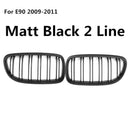 1Pair Car Matt Black Front Bumper Kidney Grille for Bmw 3-Series E90/E91 Se