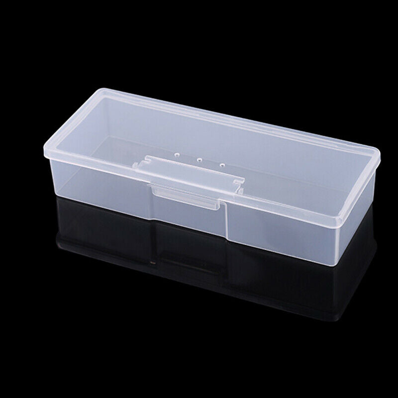 2X Plastic Nail Art Pen Brush Manicure Pedicure Tools Storage Box Container Case