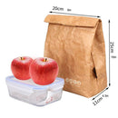 Reusable Insulated Brown Cooler Sack Lunch Bag Magnetic Thermal Closure Pap A6J3