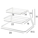 2 Tier Dish Rack Stainless Steel Kitchen Dish Drainer Cup And Dish Organize B3K6