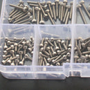 180pcs 304 Stainless Steel Cylindrical Hex Screw Nut Combination M2 A2-70 PQF