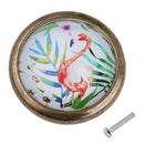 6 x Retro Kitchen Cabinet Knob Furniture Handle Drawer Dresser Pull Flamingo