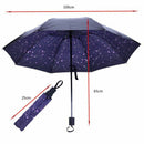 Stars Three-folding Umbrella Rainy Sunny Parasol Vinyl Anti-UV Umbrella Wom Z1Y3