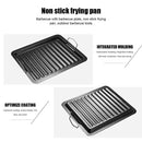 Camping Picnic Barbecue Tray Plate Outdoor Rectangle Non-Stick Frying Grill Pan