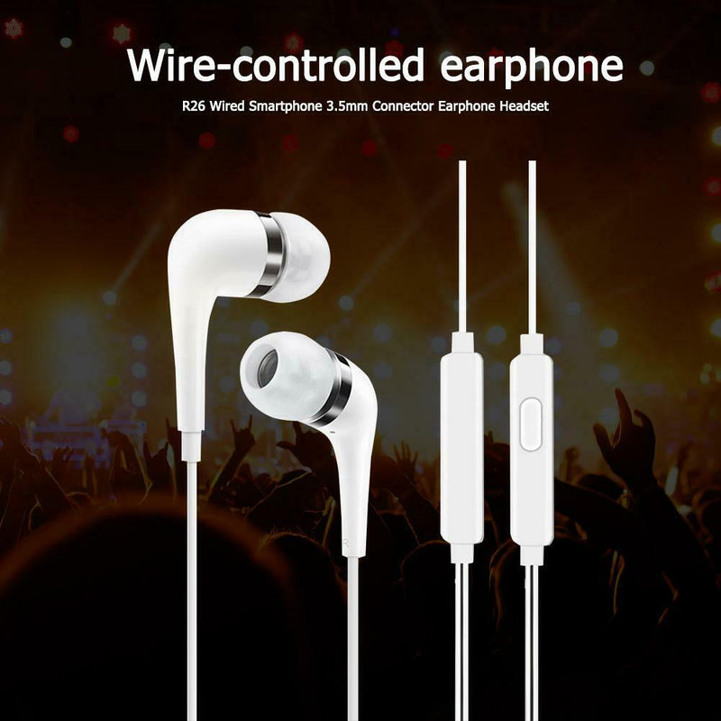 Hi-Fi Wired Earphones Earbuds Line Control 3.5mm In-Ear Headphones with Mic