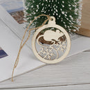 10pcs Rat Pattern DIY Crafts Scrapbook New year Decor Natural Wooden Ornamen&+