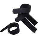 100Pcs Durable Silverline Pack Black Hook Loop Cable Cord Ties Tidy Straps Del
