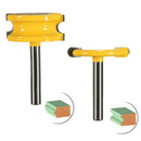 2Pc T Type 1/4" Shank Flute&Bead Router Bit Woodworking Panel Cutter Tool 1-1/2"