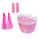 20.5 x 14 x 13.5cm Bike Bicycle Front Basket for Girls with 1 Pair Handlebar