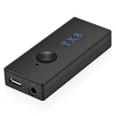 TX8 Bluetooth Transmitter Wireless RCA 3.5mm Audio Adapter for TV Headphone