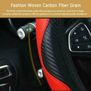Carbon Fiber leather Car Steering Wheel Cover PU Universal For 14.56-15 V8F0