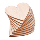 20pcs Unpainted Heart Wooden Shapes Embellishment Rustic Wedding Party Decor