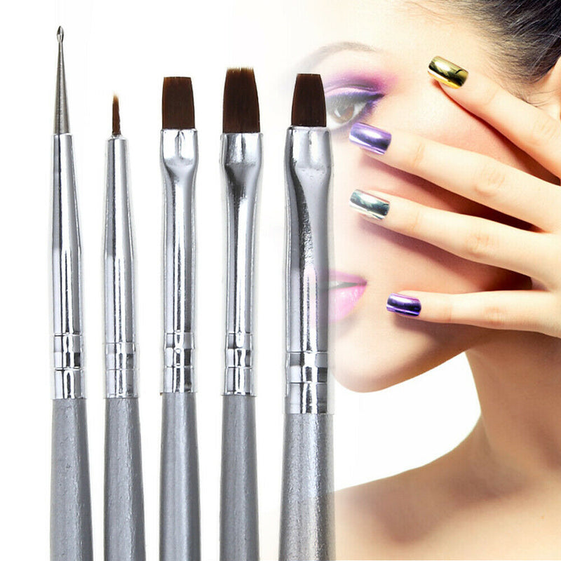 5pcs Nail Art Design Dotting Painting Drawing Pen Polish Brush Set