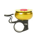 Aluminum Alloy Flower Bike Bicycle Handlebar Horn Sunflower Bell(Yellow)