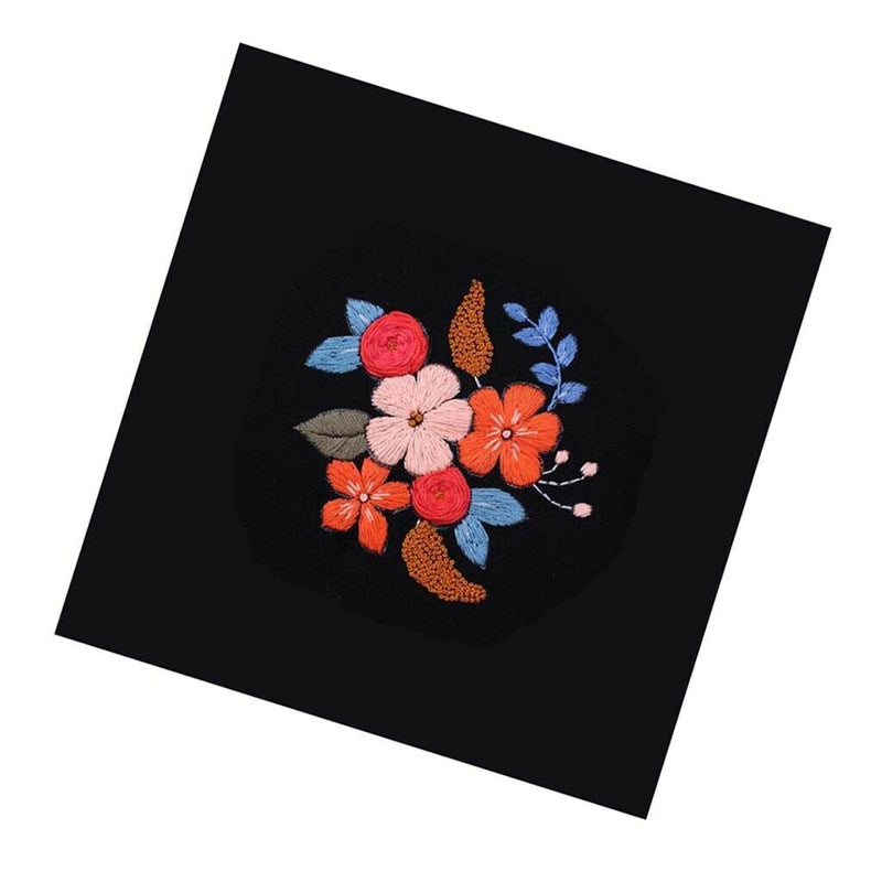 1 Set Embroidery Starter Kit with Flower Pattern Cross Stitch Crafts DIY