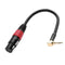 90Degree 3.5mm TRS Male Stereo To XLR 3pin Female Plug Audio Cable Connector
