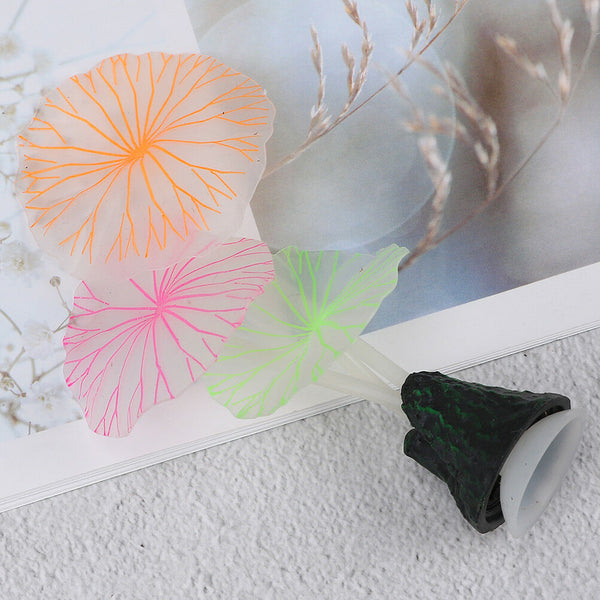 Aquariums accessory artificial coral reef glowing fish tank lotus leaf luminou Z