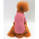 2Pieces Summer Pet Dog T-shirt Puppy Teddy Stripped