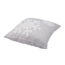 Soft Square Christmas Snowflake Style Cotton Embroidery Throw Pillow Case C P7Q5