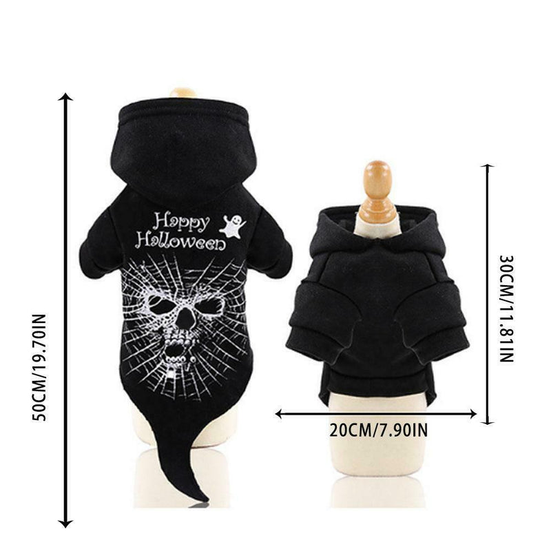 Puppy Dog Clothes Apparel Pet Party Black Horror Hoodie Coat Party Cute Costume