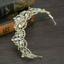 New Bride Baroque Luxury Crystal AB Bridal Crown Tiaras W4B7 Diadem Light D C6M9