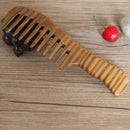 Wooden Natural Sandalwood Handmade Wide Tooth Comb Massage Comb Hair Care 1PC 3C