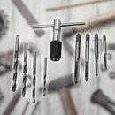 9pc T-Wrench Hand Screw Thread M3-M6 Taps Reamer Taper Set Twist Drill Bits SDFG