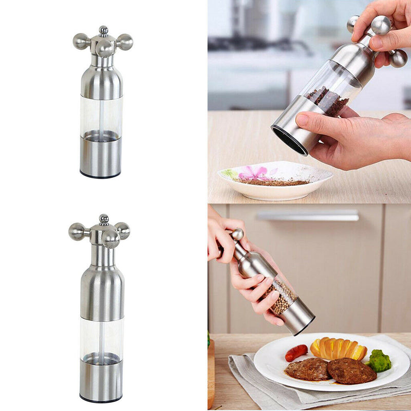 Faucet Valve Hand Manual Ceramic Salt&Pepper Mill/Grinder,Stainless Steel S