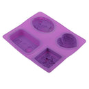 4 Shapes Silicone Fondant Mould Cake Decor Baking Chocolate Soap Icing Molds
