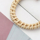 Rattan Earrings Handmade Straw Wicker Braid Hoop Earrings Lightweight State